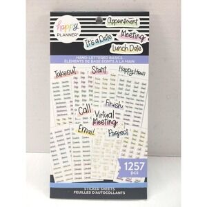 1257 pc HAND LETTERED BASICS Florals Me My Big Ideas The Happy Planner Stickers